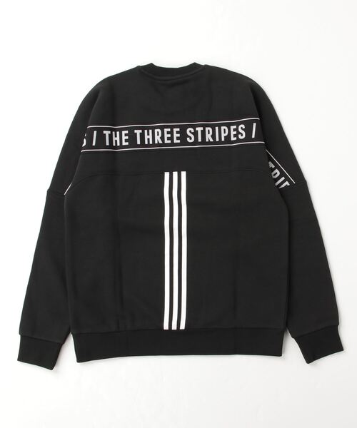 adidas（アディダス）の「adidas/アディダス キッズ スウェット LOGO M WORD 裏起毛クルースウェット オーバーサイズ 裏起毛 フリース IJM05K（スウェット・キッズ・ブラック/ベージュ系その他・XXXS/XXS/XS）」の3枚目の写真