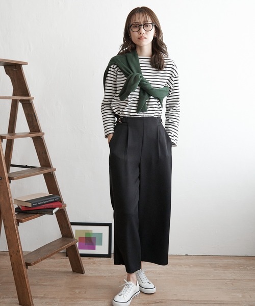 ikka（イッカ）の「Vネックカーディガン（カーディガン/ボレロ・レディース・ブラック/イエロー/グリーン/ネイビー/モカ・S/M/L）」の8枚目の写真