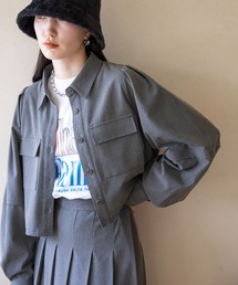 LOWRYS FARM | ＴＲクロップドシャツＬＳ　965134(シャツ/ブラウス)