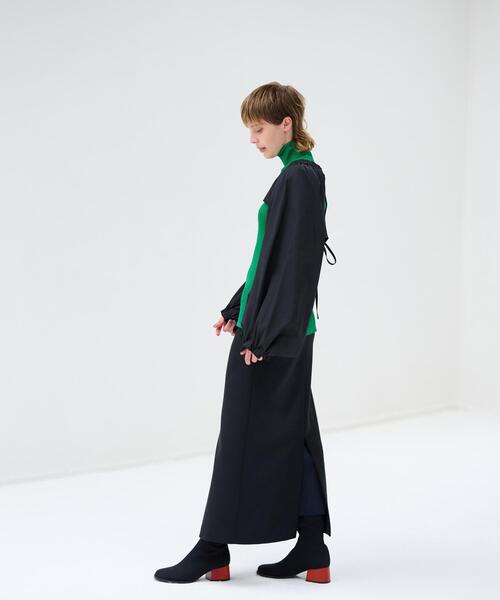 値下げ❗️【ほぼ未使用】LANVIN ランバンオンブルー　ボレロ　カーディガン　黒 LANVIN en Bleu（ランバンオンブルー）の「バックオープンアーム