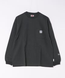 【BEN DAVIS/ベンデイビス】 ポケ付き ビッグシルエット ロンT　 無地　ストリート スケータースタイル　ユニセックス