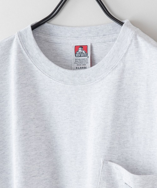 BEN DAVIS（ベンデイビス）の「【BEN DAVIS/ベンデイビス】 ポケ付き ビッグシルエット ロンT　 無地　ストリート スケータースタイル　ユニセックス（Tシャツ/カットソー・メンズ・ブラック/ダークパープル/ダークブルー/ホワイト/グレー/チャコールグレー・MEDIUM/SMALL/X-LARGE/LARGE）」の12枚目の写真