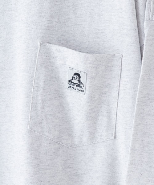 BEN DAVIS（ベンデイビス）の「【BEN DAVIS/ベンデイビス】 ポケ付き ビッグシルエット ロンT　 無地　ストリート スケータースタイル　ユニセックス（Tシャツ/カットソー・メンズ・ブラック/ダークパープル/ダークブルー/ホワイト/グレー/チャコールグレー・MEDIUM/SMALL/X-LARGE/LARGE）」の13枚目の写真