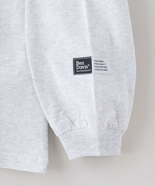 BEN DAVIS（ベンデイビス）の「【BEN DAVIS/ベンデイビス】 ポケ付き ビッグシルエット ロンT　 無地　ストリート スケータースタイル　ユニセックス（Tシャツ/カットソー・メンズ・ブラック/ダークパープル/ダークブルー/ホワイト/グレー/チャコールグレー・MEDIUM/SMALL/X-LARGE/LARGE）」の15枚目の写真
