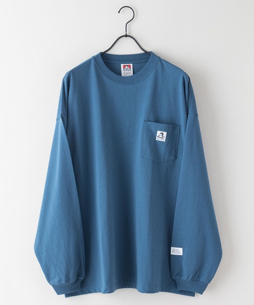 BEN DAVIS（ベンデイビス）の「【BEN DAVIS/ベンデイビス】 ポケ付き ビッグシルエット ロンT　 無地　ストリート スケータースタイル　ユニセックス（Tシャツ/カットソー・メンズ・ブラック/ダークパープル/ダークブルー/ホワイト/グレー/チャコールグレー・MEDIUM/SMALL/X-LARGE/LARGE）」の10枚目の写真