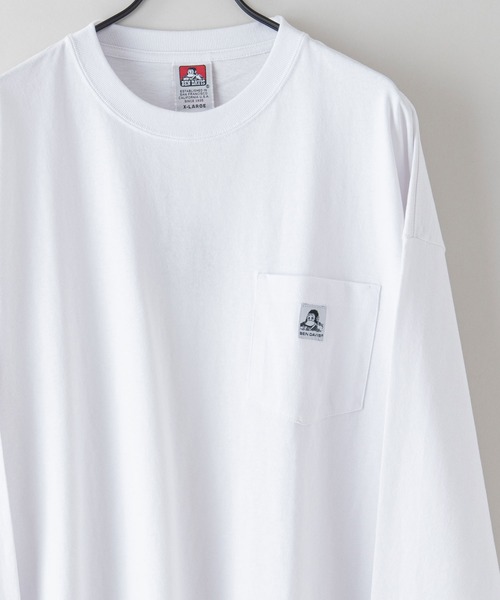 BEN DAVIS（ベンデイビス）の「【BEN DAVIS/ベンデイビス】 ポケ付き ビッグシルエット ロンT　 無地　ストリート スケータースタイル　ユニセックス（Tシャツ/カットソー・メンズ・ブラック/ダークパープル/ダークブルー/ホワイト/グレー/チャコールグレー・MEDIUM/SMALL/X-LARGE/LARGE）」の18枚目の写真