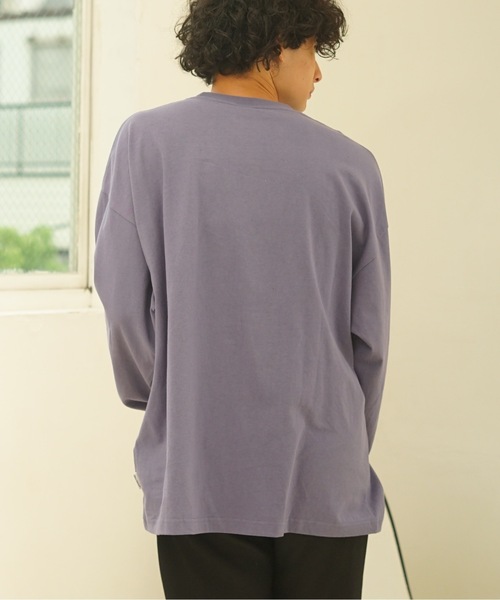 BEN DAVIS（ベンデイビス）の「【BEN DAVIS/ベンデイビス】 ポケ付き ビッグシルエット ロンT　 無地　ストリート スケータースタイル　ユニセックス（Tシャツ/カットソー・メンズ・ブラック/ダークパープル/ダークブルー/ホワイト/グレー/チャコールグレー・MEDIUM/SMALL/X-LARGE/LARGE）」の20枚目の写真