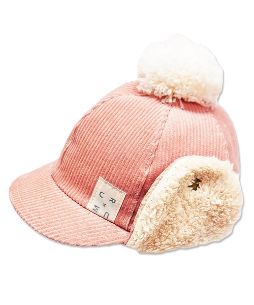 connect M(コネクトエム)の「コーデュロイ耳あてボアCAP(オーガニック)(キャップ・キッズ・ベージュ/ピンクベージュ/グレー・L/M/S)」の7枚目の写真