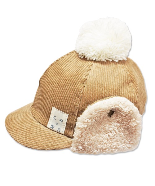 connect M(コネクトエム)の「コーデュロイ耳あてボアCAP(オーガニック)(キャップ・キッズ・ベージュ/ピンクベージュ/グレー・L/M/S)」の8枚目の写真