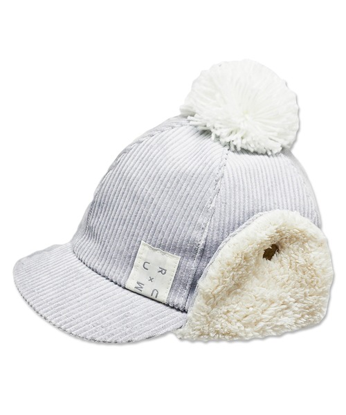 connect M(コネクトエム)の「コーデュロイ耳あてボアCAP(オーガニック)(キャップ・キッズ・ベージュ/ピンクベージュ/グレー・L/M/S)」の9枚目の写真