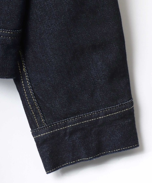 Lee（リー）の「Lee/リー DENIM BLANKET LINED STORM RIDER JACKET/デニムストームライダージャケット/裏ブランケット/襟コーデュロイ/101LJ/レディース メンズ（デニムジャケット・メンズ・ワンウォッシュ・M/L/XL）」の7枚目の写真