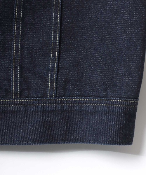 Lee（リー）の「Lee/リー DENIM BLANKET LINED STORM RIDER JACKET/デニムストームライダージャケット/裏ブランケット/襟コーデュロイ/101LJ/レディース メンズ（デニムジャケット・メンズ・ワンウォッシュ・M/L/XL）」の9枚目の写真