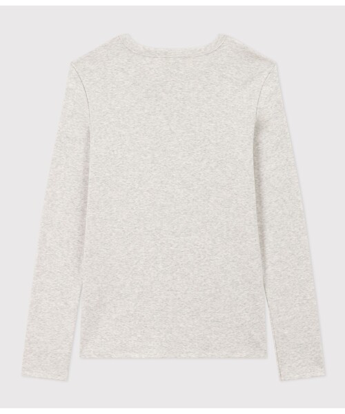 PETIT BATEAU(プチバトー)の「クルーネック長袖Tシャツ(Tシャツ/カットソー・レディース・ライトグレー・SMALL/LARGE/MEDIUM/XX-SMALL/X-SMALL)」の2枚目の写真