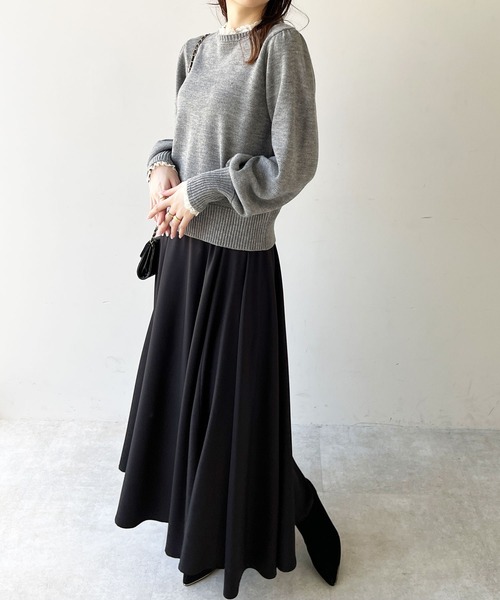 GeeRA(ジーラ)の「レース衿ニットプルオーバー(ニット/セーター・レディース・杢グレー/ブラック・LARGE/MEDIUM)」の19枚目の写真