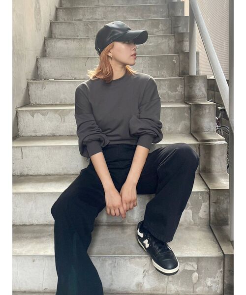 EVRIS（エヴリス）の「フェイクレザーキャップ（キャップ・レディース・ブラック/レッド・FREE）」の20枚目の写真