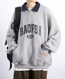 LADY LIKE（レディライク）の「ハーフジップカレッジロゴトップス（スウェット）」