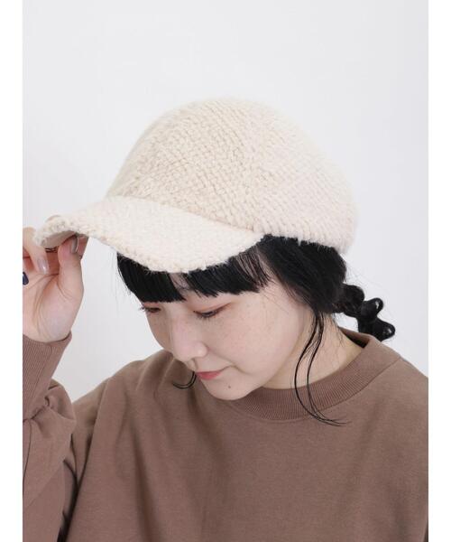 Samansa Mos2（サマンサ モスモス）の「ボアシャギーキャップ（ハット・レディース・モカ/オフホワイト・F）」の3枚目の写真