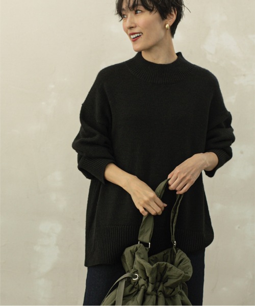 OPAQUE.CLIP（オペークドットクリップ）の「◆8color/ミドルゲージハイネックニット ≪COFIL/コフィル≫【洗濯機洗い可】（ニット/セーター・レディース・ブラック/ナチュラル/ブルー/スモーキーグリーン系/ピンク系9/ライトパープル/ピンク系/オレンジ系その他5/グレー・40/38/42/36）」の10枚目の写真