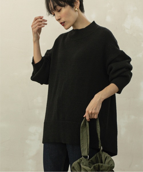 OPAQUE.CLIP（オペークドットクリップ）の「◆8color/ミドルゲージハイネックニット ≪COFIL/コフィル≫【洗濯機洗い可】（ニット/セーター・レディース・ブラック/ナチュラル/ブルー/スモーキーグリーン系/ピンク系9/ライトパープル/ピンク系/オレンジ系その他5/グレー・40/38/42/36）」の11枚目の写真