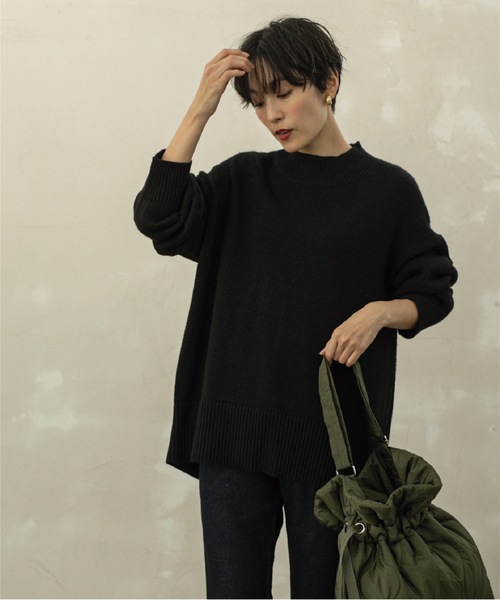 OPAQUE.CLIP（オペークドットクリップ）の「◆8color/ミドルゲージハイネックニット ≪COFIL/コフィル≫【洗濯機洗い可】（ニット/セーター・レディース・ブラック/ナチュラル/ブルー/スモーキーグリーン系/ピンク系9/ライトパープル/ピンク系/オレンジ系その他5/グレー・40/38/42/36）」の14枚目の写真