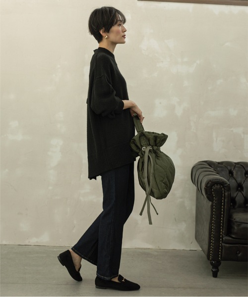 OPAQUE.CLIP（オペークドットクリップ）の「◆8color/ミドルゲージハイネックニット ≪COFIL/コフィル≫【洗濯機洗い可】（ニット/セーター・レディース・ブラック/ナチュラル/ブルー/スモーキーグリーン系/ピンク系9/ライトパープル/ピンク系/オレンジ系その他5/グレー・40/38/42/36）」の16枚目の写真