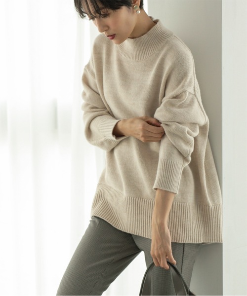 OPAQUE.CLIP（オペークドットクリップ）の「◆8color/ミドルゲージハイネックニット ≪COFIL/コフィル≫【洗濯機洗い可】（ニット/セーター・レディース・ブラック/ナチュラル/ブルー/スモーキーグリーン系/ピンク系9/ライトパープル/ピンク系/オレンジ系その他5/グレー・40/38/42/36）」の18枚目の写真