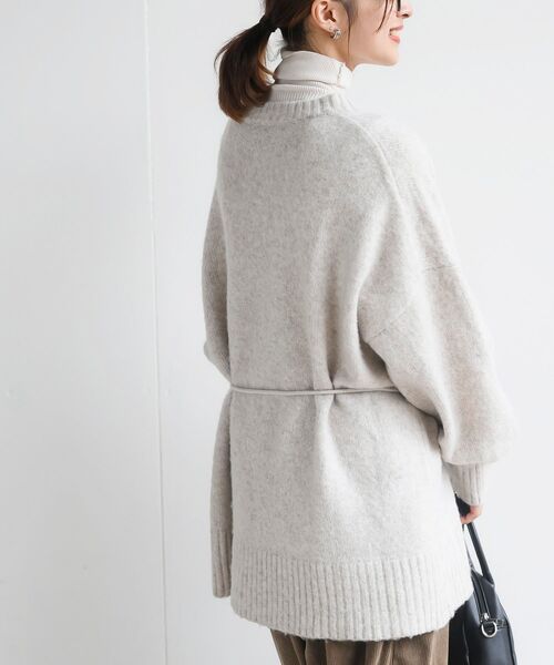 rps(アールピーエス)の「ベルト付きクルーネックミドル丈ニットカーディガン(カーディガン/ボレロ・レディース・ブラウン/ピンク/ブルー/ベージュ系その他・フリー)」の12枚目の写真