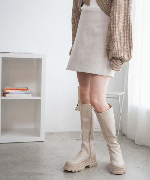 WEGO（ウィゴー）の「WEGO/ウールタッチスカパン（スカート・レディース・ブラック/アイボリー・FREE）」の9枚目の写真