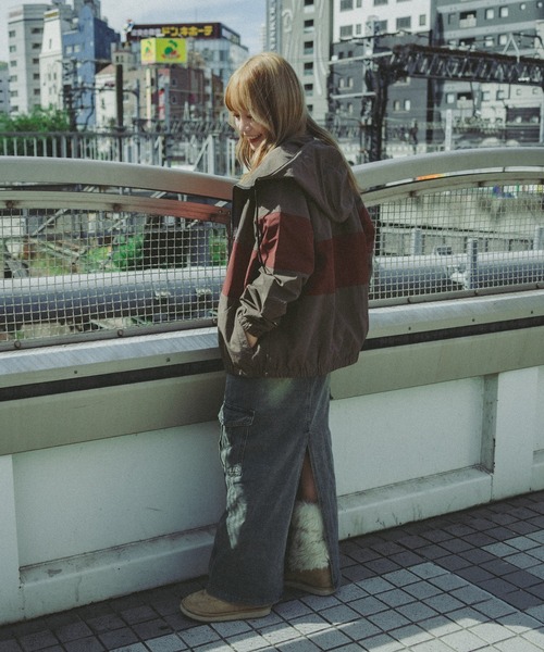 セール】切り替ナイロンジップフーディー（ブルゾン）｜kutir