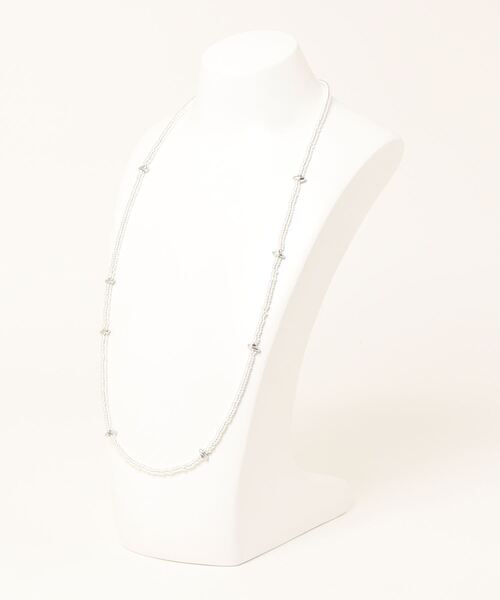 sea,ds mara(シーズマーラ)の「【Sea’ds mara】Circular long necklace(ネックレス・レディース・シルバー・FREE)」の2枚目の写真