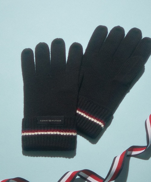 TOMMY HILFIGER（トミーヒルフィガー）の「コーポレートニットグローブ（手袋・メンズ・ブラック/グレー・FREE）」の11枚目の写真
