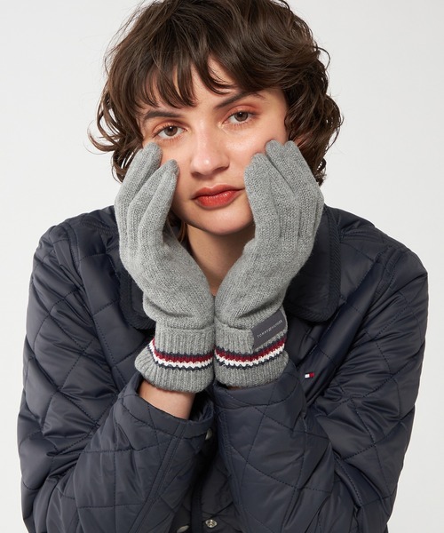 TOMMY HILFIGER（トミーヒルフィガー）の「コーポレートニットグローブ（手袋・メンズ・ブラック/グレー・FREE）」の10枚目の写真
