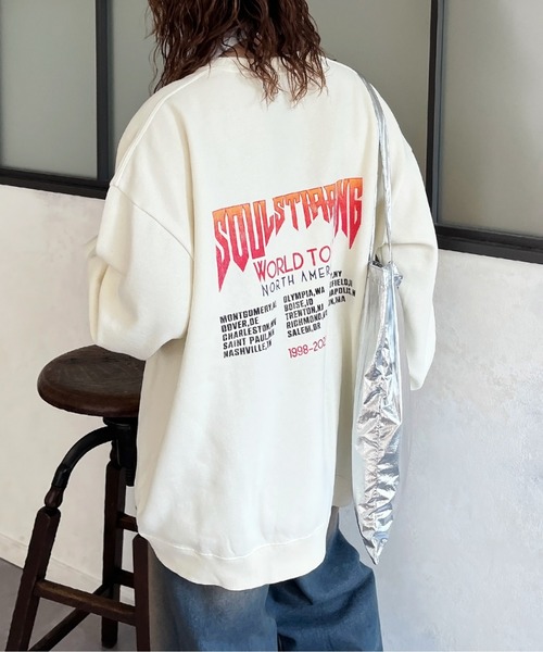 CPCM(シーピーシーエム)の「パウダー加工プリントスウェット(スウェット・メンズ・ブラック/アイボリー/ホワイト/オフホワイト/チャコールグレー/ブラック系その他・LARGE/MEDIUM)」の13枚目の写真