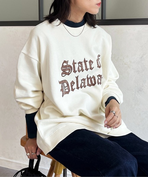 CPCM(シーピーシーエム)の「パウダー加工プリントスウェット(スウェット・メンズ・ブラック/アイボリー/ホワイト/オフホワイト/チャコールグレー/ブラック系その他・LARGE/MEDIUM)」の17枚目の写真