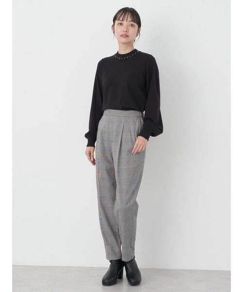 earth music&ecology(アースミュージックアンドエコロジー)の「裏起毛テーパードパンツ(その他パンツ・レディース・その他9/ブラック/ベージュ/アイボリー/ブラウン系その他4・L/S/M)」の10枚目の写真