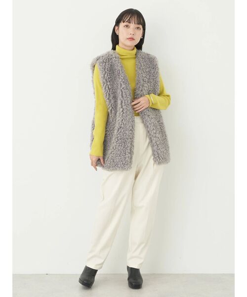 earth music&ecology(アースミュージックアンドエコロジー)の「裏起毛テーパードパンツ(その他パンツ・レディース・その他9/ブラック/ベージュ/アイボリー/ブラウン系その他4・L/S/M)」の21枚目の写真