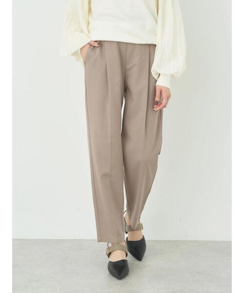 earth music&ecology(アースミュージックアンドエコロジー)の「裏起毛テーパードパンツ(その他パンツ・レディース・その他9/ブラック/ベージュ/アイボリー/ブラウン系その他4・L/S/M)」の4枚目の写真