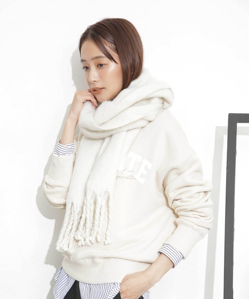 NANO universe（ナノユニバース）の「ウォッシャブルボリュームストール（マフラー・レディース・ピンク/オレンジ/その他1/その他2/アイボリー・FREE）」の6枚目の写真