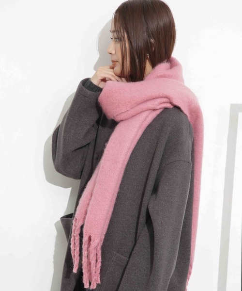 NANO universe（ナノユニバース）の「ウォッシャブルボリュームストール（マフラー・レディース・ピンク/オレンジ/その他1/その他2/アイボリー・FREE）」の8枚目の写真