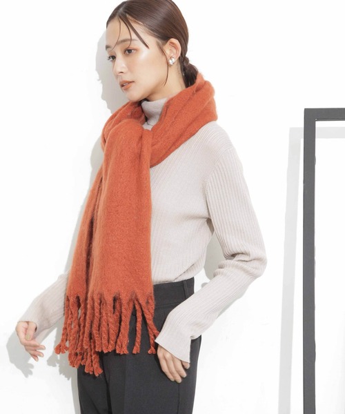 NANO universe（ナノユニバース）の「ウォッシャブルボリュームストール（マフラー・レディース・ピンク/オレンジ/その他1/その他2/アイボリー・FREE）」の10枚目の写真