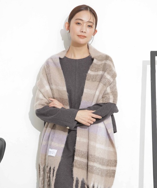 NANO universe（ナノユニバース）の「ウォッシャブルボリュームストール（マフラー・レディース・ピンク/オレンジ/その他1/その他2/アイボリー・FREE）」の12枚目の写真