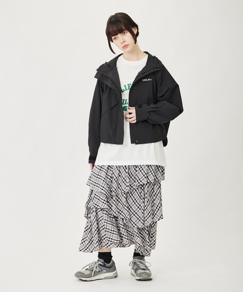 MILKFED.(ミルクフェド)の「STRIPED SLEEVE S/S TOP(Tシャツ/カットソー・レディース・ネイビー/ライトブルー/ホワイト・ONE SIZE)」の7枚目の写真