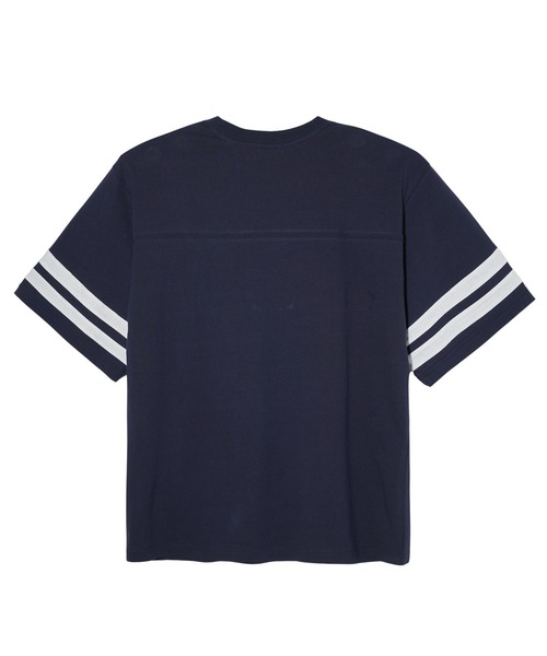 MILKFED.(ミルクフェド)の「STRIPED SLEEVE S/S TOP(Tシャツ/カットソー・レディース・ネイビー/ライトブルー/ホワイト・ONE SIZE)」の9枚目の写真