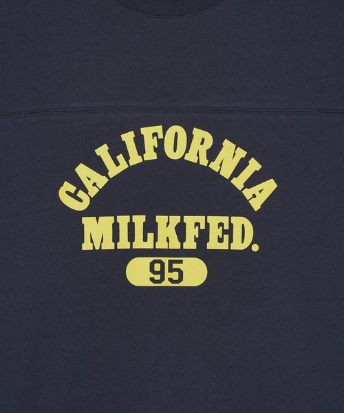 MILKFED.(ミルクフェド)の「STRIPED SLEEVE S/S TOP(Tシャツ/カットソー・レディース・ネイビー/ライトブルー/ホワイト・ONE SIZE)」の11枚目の写真