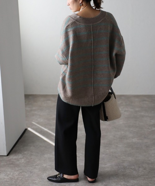 Bonjour Sagan(ボンジュールサガン)の「ダンボールニットセンターシームパンツ(その他パンツ・レディース・ブラウン/ブラック/チャコールグレー・FREE)」の8枚目の写真