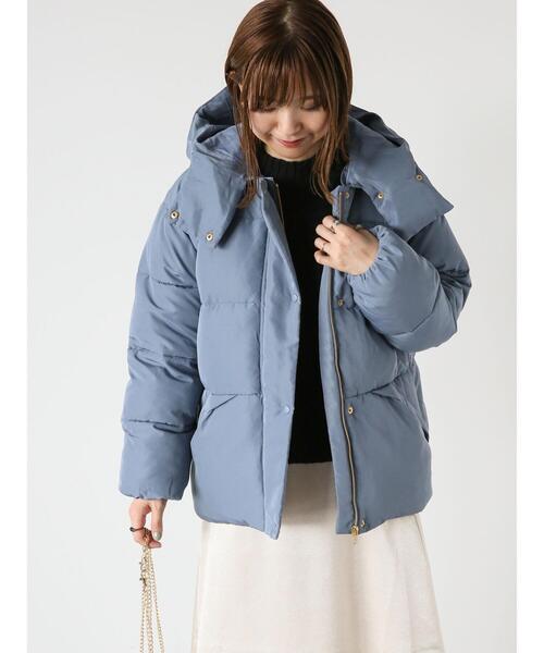 Lugnoncure（ルノンキュール）の「中綿ショートコート（その他アウター・レディース・ブラック/オフホワイト/ブルー・F）」の3枚目の写真