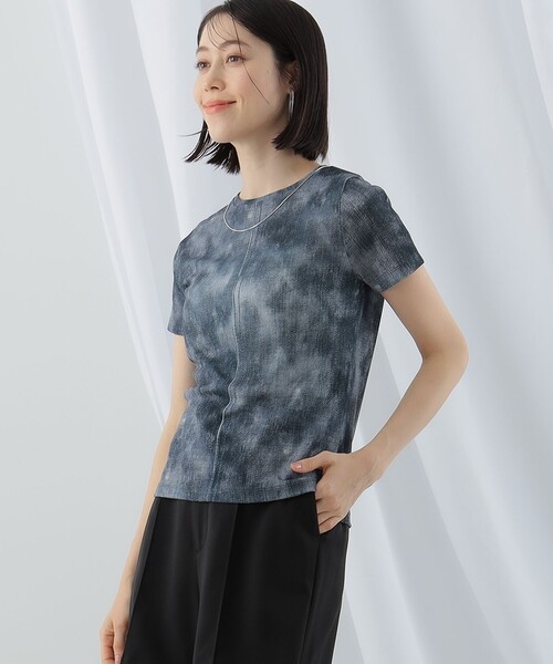 Ray BEAMS（レイビームス）の「Ray BEAMS / デニム プリント Tシャツ（Tシャツ/カットソー・レディース・ブラック/ブルー系その他4・ONE SIZE）」の2枚目の写真