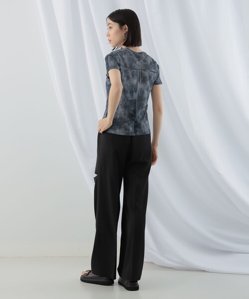 Ray BEAMS（レイビームス）の「Ray BEAMS / デニム プリント Tシャツ（Tシャツ/カットソー・レディース・ブラック/ブルー系その他4・ONE SIZE）」の5枚目の写真