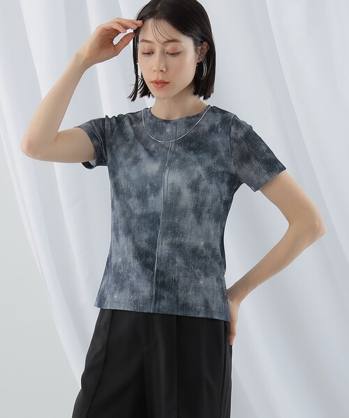 Ray BEAMS（レイビームス）の「Ray BEAMS / デニム プリント Tシャツ（Tシャツ/カットソー・レディース・ブラック/ブルー系その他4・ONE SIZE）」の6枚目の写真