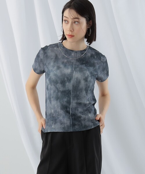 Ray BEAMS（レイビームス）の「Ray BEAMS / デニム プリント Tシャツ（Tシャツ/カットソー・レディース・ブラック/ブルー系その他4・ONE SIZE）」の7枚目の写真